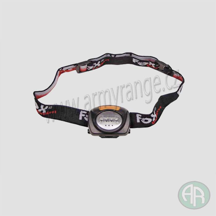 Čelovka 4 LED bílé, 3 LED červené,  černá  -  , FOX Outdoor