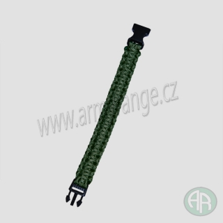 Náramek "PARACORD", šíře 2,3 cm, olivová